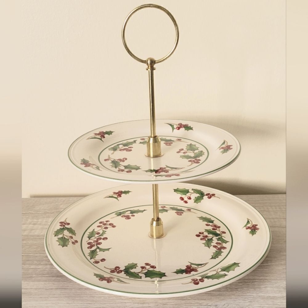 2 tiered holy serving tray